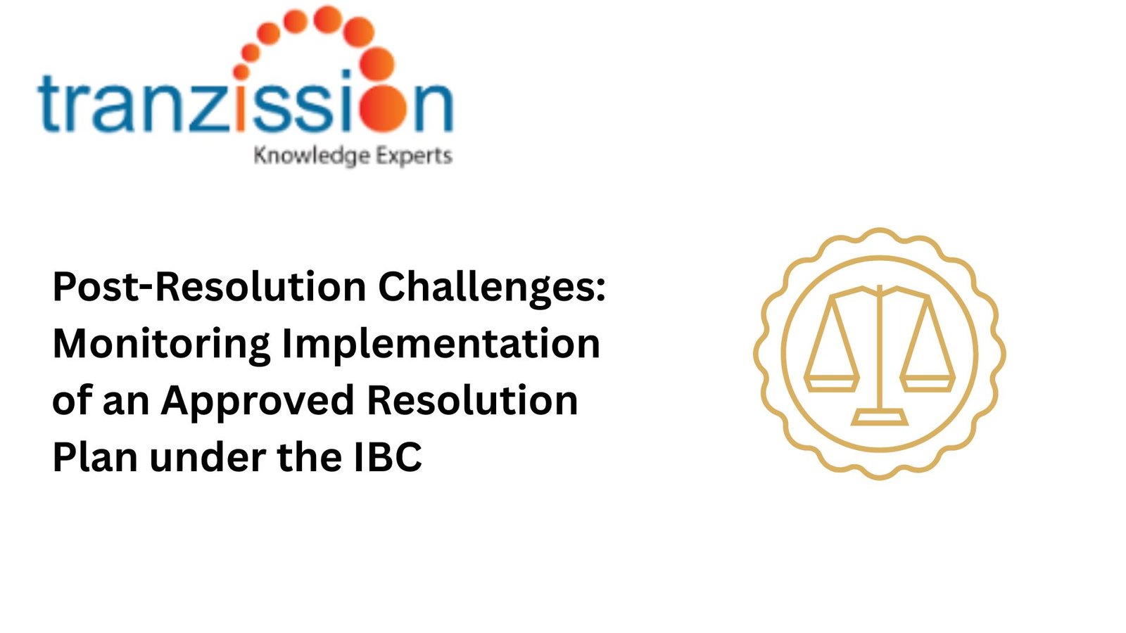 Post-Resolution Challenges: Monitoring Implementation of an Approved Resolution Plan under the IBC