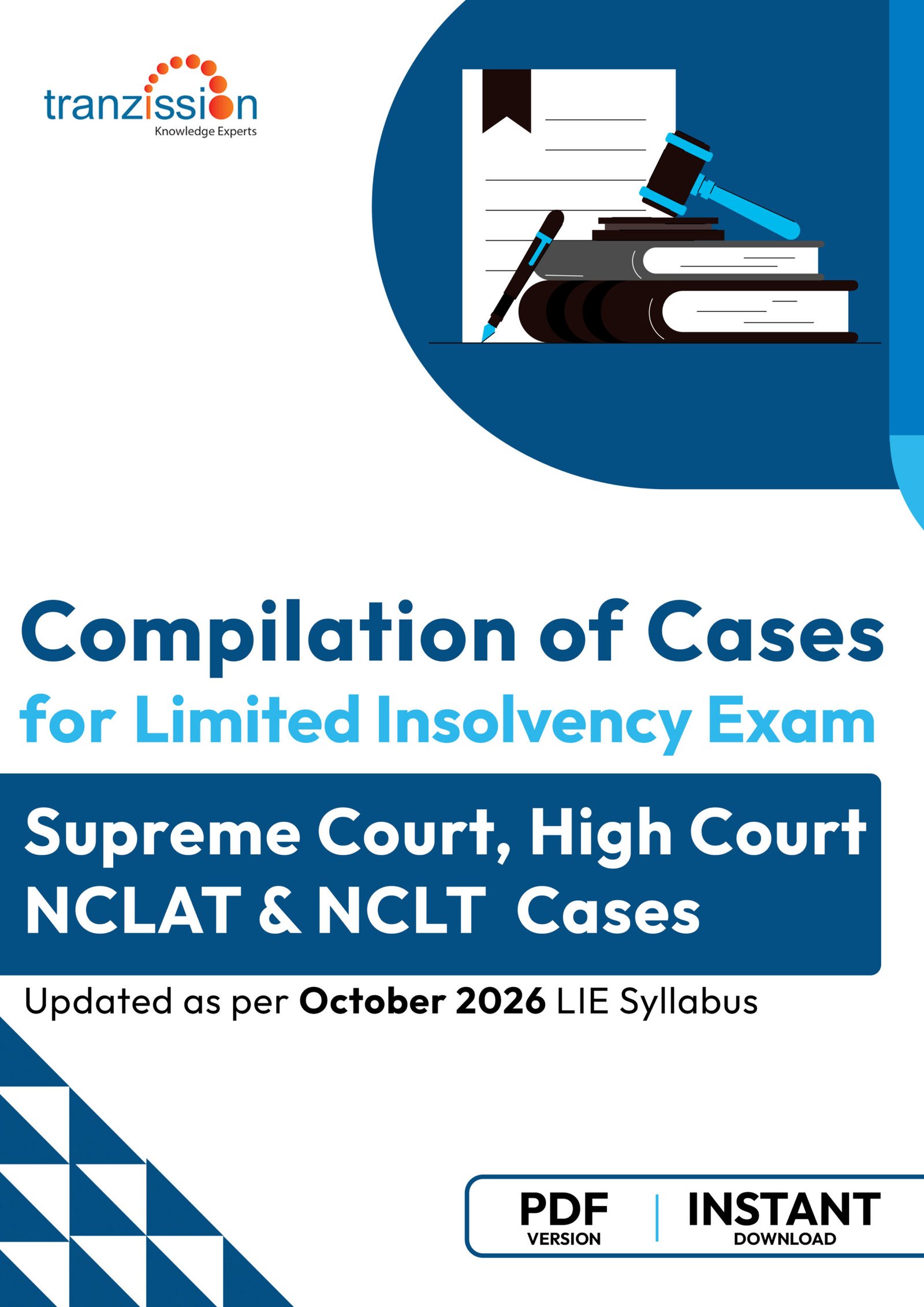 Cover of Compilation of Cases for Limited Insolvency Exam by Tranzission